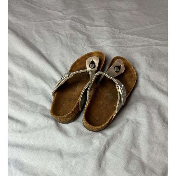 BIRKENSTOCK Gizeh Birko-Flor Silver Thong Sandals Size EU 36 US 5.5 - Picture 6 of 9